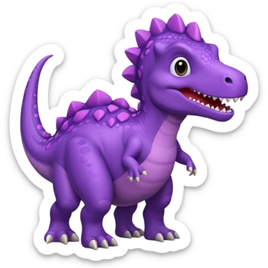 purple dino sticker