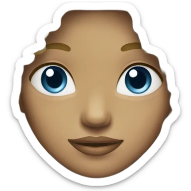 Blonde girl king hair blue eyes sticker