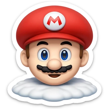 Ein Pudel im aussehen vom SuperMario Universum sticker