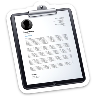 resume letter sticker