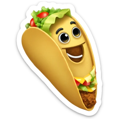 Taco with maracas  sticker