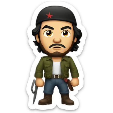 che guevara fighting spanish fascists sticker