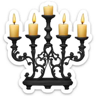 Black candelabra  sticker