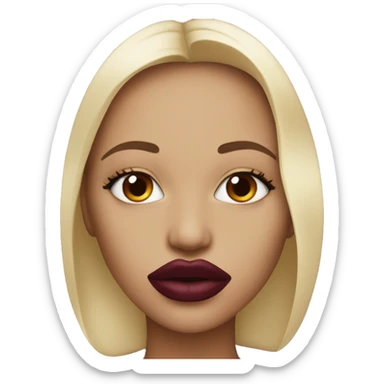 1 Burgundy lips sticker