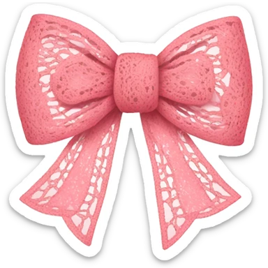 cute pink lace bow sticker