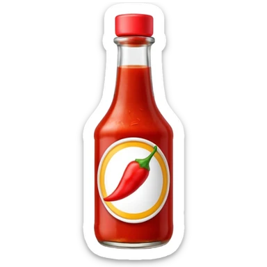 Thai style sweet chilli sauce in a glass bottle sticker