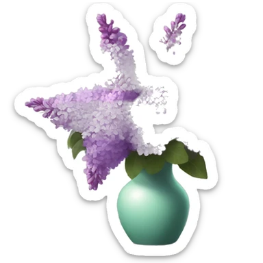 Lilacs in a vase sticker