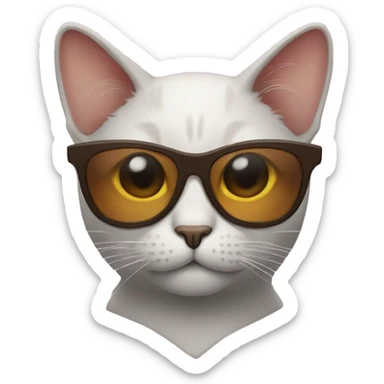 Cat with sunglasses sticker