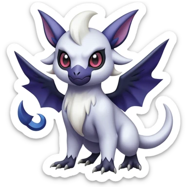 Edgy Cool Kawaii Noibat-Absol-Pokémon Full Body sticker