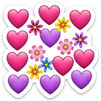Hearts of Flowers sticker