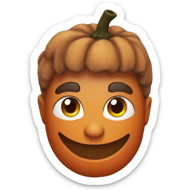 A Halloween pumpkin costume sticker