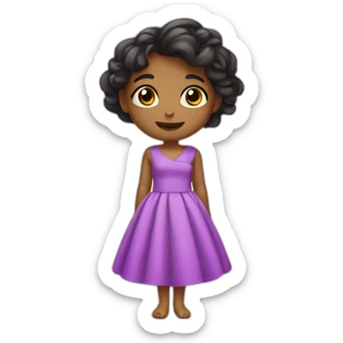 cute maltise with dress sticker