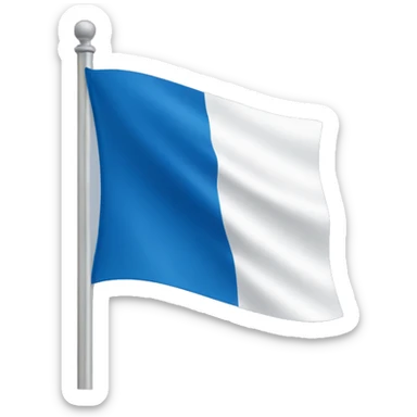 Blue flag with white ring in center sticker
