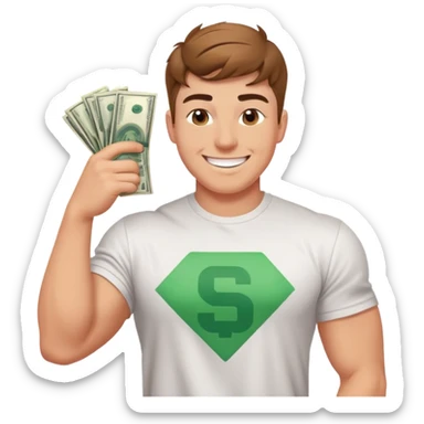 Mrbeast flexing his money sticker