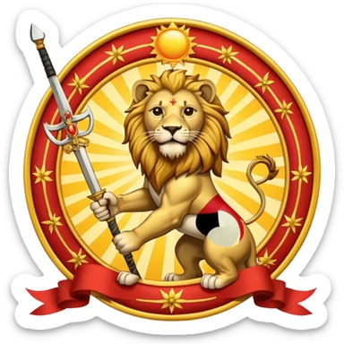 The Lion and Sun flag of Iran sticker
