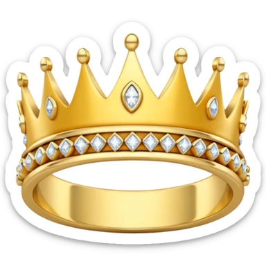 anillo de cumpleañera de 15 años con corona de princeca sticker