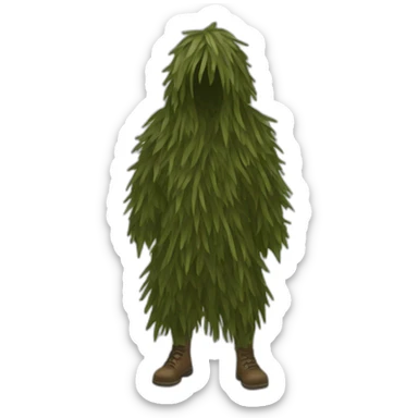 Ghillie clothes sticker