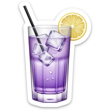 Cocktail light purple with high glass sticker