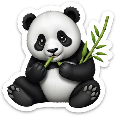Panda eating bambou sticker