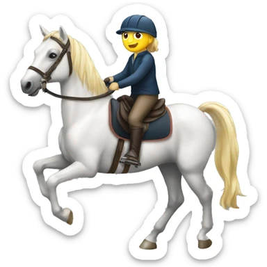   horse riding horse sticker