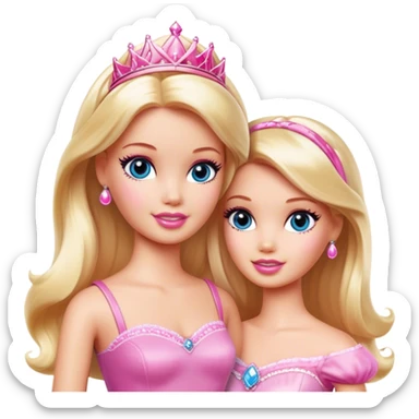 Barbie princess and the pauper sticker
