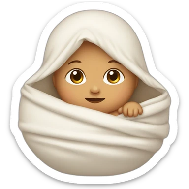 Swaddled baby sticker