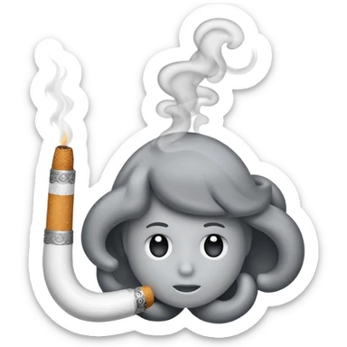 Cigarette smoking sticker