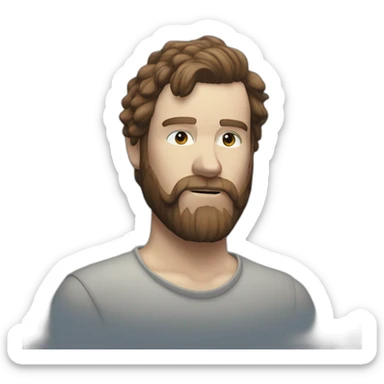 chet faker with pulled back hair sticker