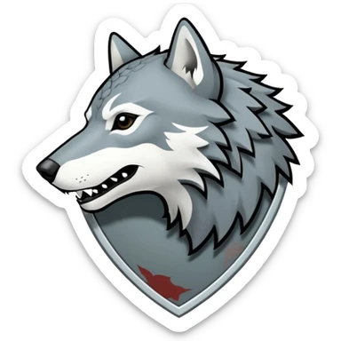 In game of thrones house stark banner wolf sticker