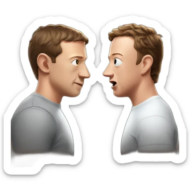 Mark Zuckerberg vs Elon musk fight sticker