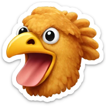 Chicken strip sticker