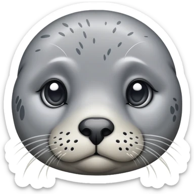 sad harbor seal with teary eyes sticker