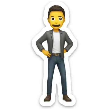 persona acostada levitando sticker