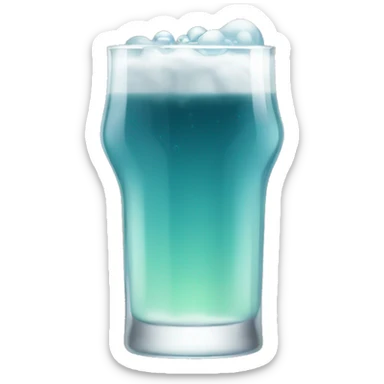 Bubbling seltzer in a glass sticker