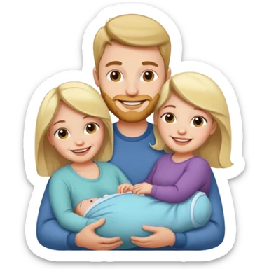 Husband wife and baby sticker