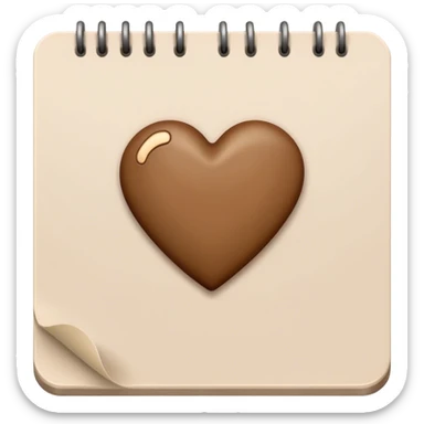 beige note reminder with small brown heart sticker
