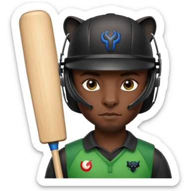 Black Panther in cricket sticker