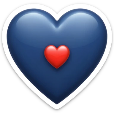 Navy heart sticker