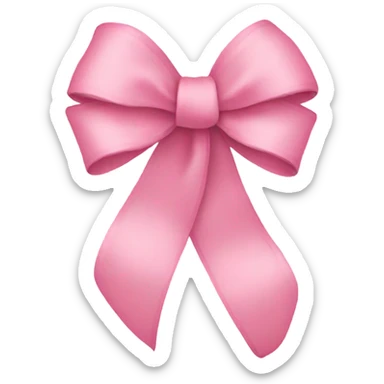 light pink ribbon bow sticker