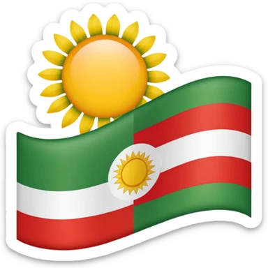 Kurdish flag sticker