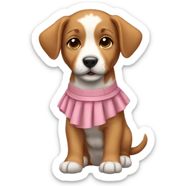 Puppies wearing skirt sticker