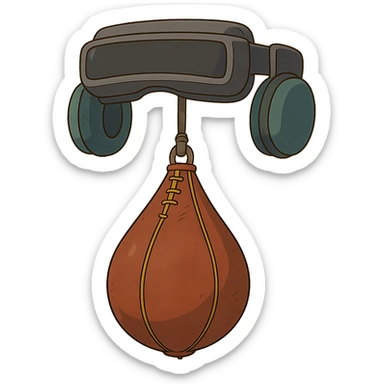 ghibli style speed bag with VR headbands and headrests sticker