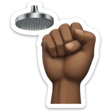 black guy ok hand muscle shower sticker