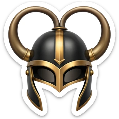 greek black horn helmet sticker