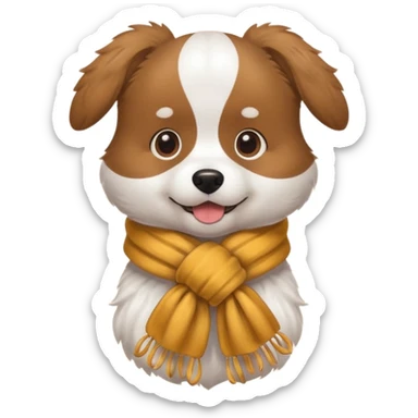 Dog with Toyscarf sticker