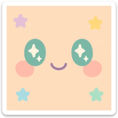 smiling face, kawaii style sticker