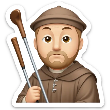 Golfing friar  sticker