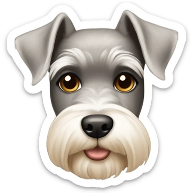 schnauzer tan and white girl sticker