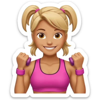 Gym girl sticker
