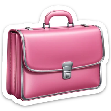 pink business briefcase iOS style sticker